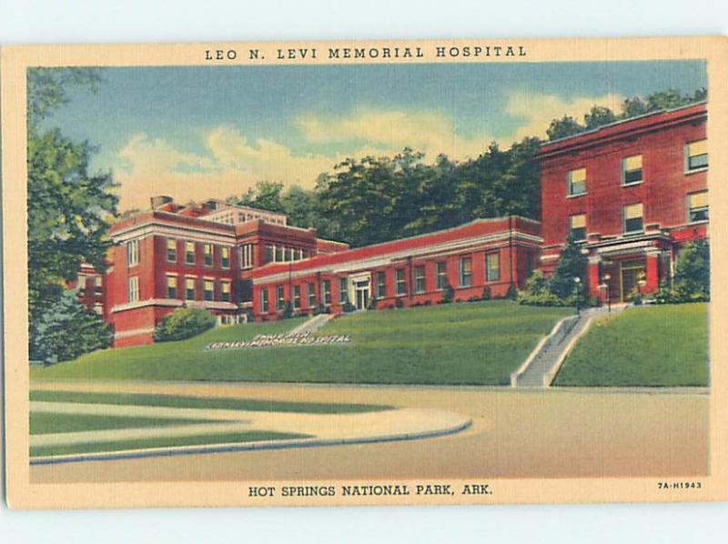 Linen HOSPITAL SCENE Hot Springs National Park Arkansas AR W3126