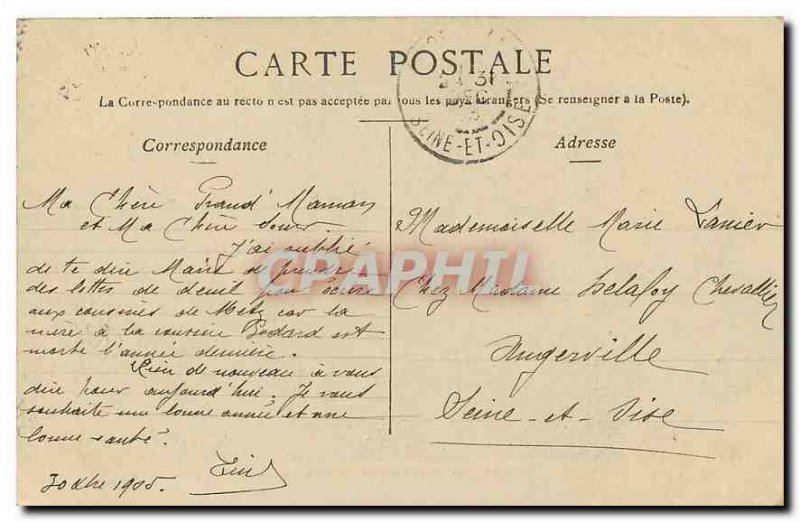 Old Postcard Paris Madeleine and Rue Royale