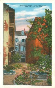 French Quarter New Orleans LA Courtyard WB Postcard Unused