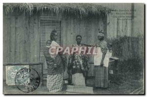 Old Postcard Negro Male black Nantes Exhibition 1904 black Senegalese Village...