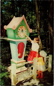 Hickory Dickory Dock Clock Story Book Forest Ligonier PA Vintage Postcard D32 