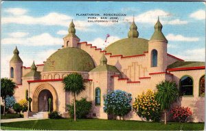 Postcard BUILDING SCENE San Jose California CA AM1945