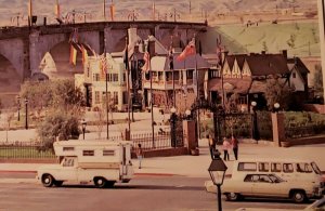 VTG Postcard London Bridge Lake Havasu City Arizona English old cars 1989    320