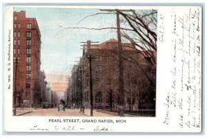 1907 Pearl Street Carriage Tree Grand Rapids Michigan MI Posted Vintage Postcard