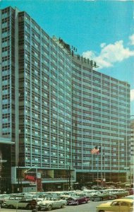 Automobiles Dallas Texas Statler Hilton Hotel Postcard Marlin Teich 20-11390