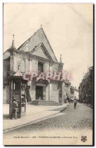 Thonon les Bains Old Postcard The main street