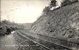 Mt Pocono Pennsylvania Deep Cut Railroad Curve Tracks  c1913 Vintage Postcard