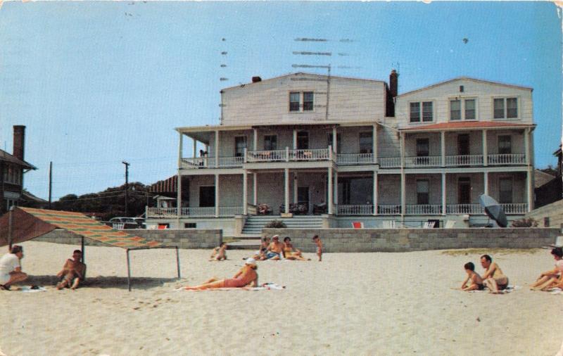 NORFOLK VIRGINIA ATLANTIC HOTEL~EAST OCEAN VIEW AVE~CHESAPEAKE BAY POSTCARD 1955