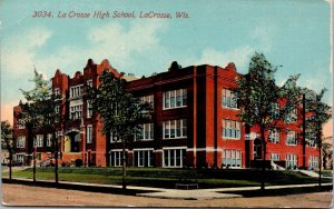 Postcard La Crosse High School in La Crosse, Wisconsin~137949