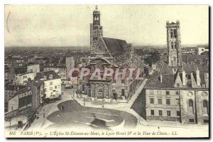 COPY Paris Church St Etienne du Mont the Lycee Henri IV and the Tower of Clovis