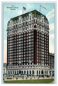 1915 The Blackstone Hotel Building Chicago Illinois IL Posted Antique Postcard