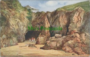 Channel Islands Postcard -Needle Rock & Plemont Caves, Jersey,E.W.Trick  RS28127