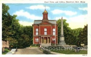 Bath, Maine USA Court House & Soldiers Monument Unused water stain front and ...