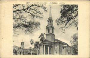 HONOLULU HI Central Union Church c1910 Postcard