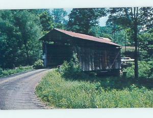 Pre-1980 KING POST TRUSS COVERED BRIDGE Published In Zanesville Ohio OH H7890