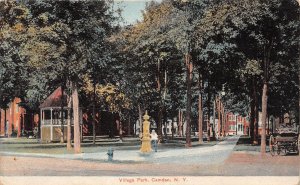 J59/ Camden New York Postcard c1910 Village Park Gazebo  174