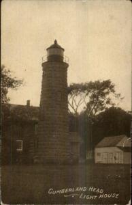 Vermont or NY Cumberland Head Lighthouse 1909 Ludlow Cancel Postcard