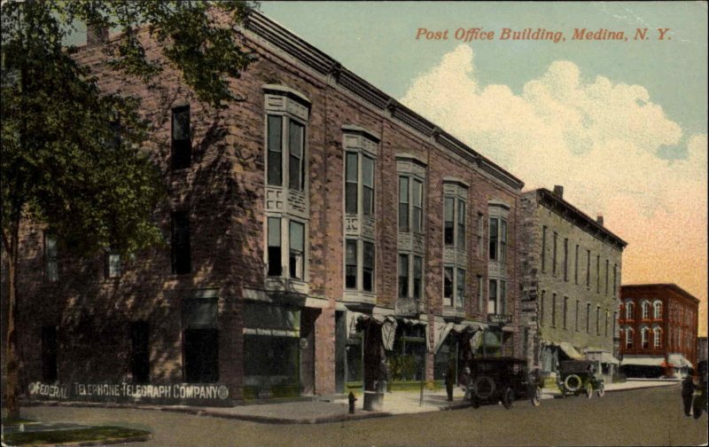 Medina New York NY Post Office Building c1910 Postcard