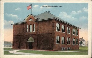 Albany Alabama AL High School Vintage Postcard