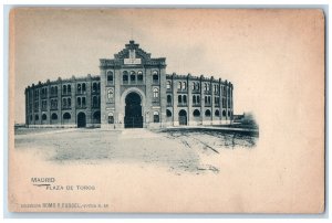 c1905 Plaza De Toros Madrid Spain Cleveland Public Library Antique Postcard 