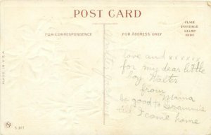 Easter Lilies & Realistic Chicks, Embossed, Gold Foil, Happy Eastertide Postcard