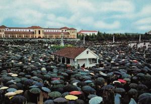 Communion In The Rain Portugal Giant Open Air Service Fatima Postcard