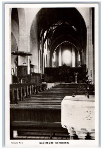 Nairobi Kenya Postcard Namirembe Cathedral Interior c1950's RPPC Photo