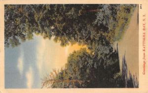 Kattskill Bay New York Scenic Roadway Greeting Antique Postcard K96511