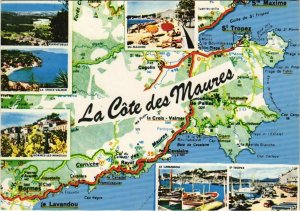 CPM La Cote des Maures - Map - Town Scenes (1114675)