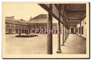 Old Postcard Marrakesh Bahia Palace and Gallery Court of Honor