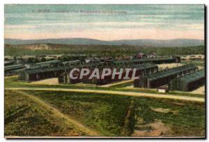 Old Postcard Bitche The camp's barracks and corrugated iron Militaria