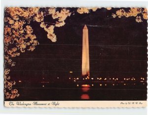 Postcard The Washington Monument at Night Washington District of Columbia USA