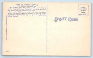 ST. SIMONS ISLAND, Georgia GA~Hospital Ruins SEA ISLAND GOLF CLUB 1940s Postcard