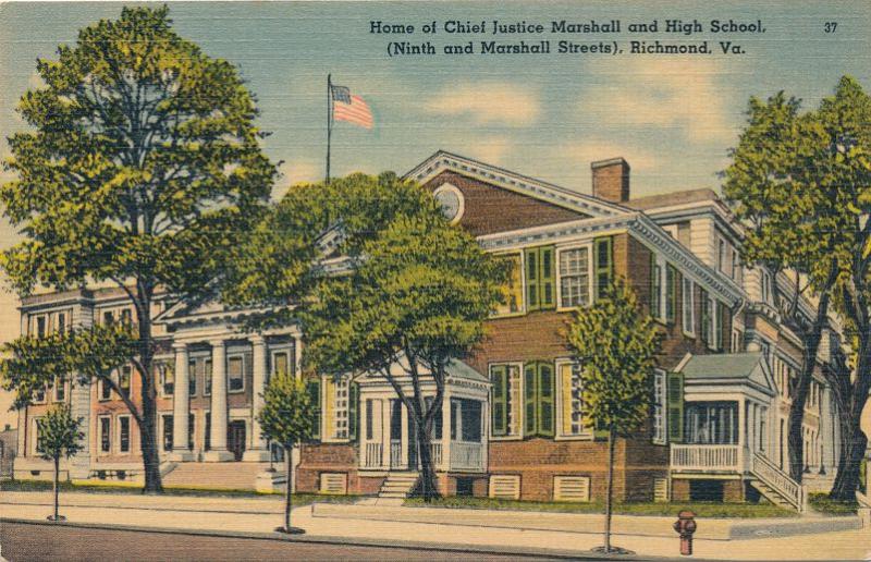 Home of Chief Justice Marshall and High School - Richmond VA, Virginia - Linen