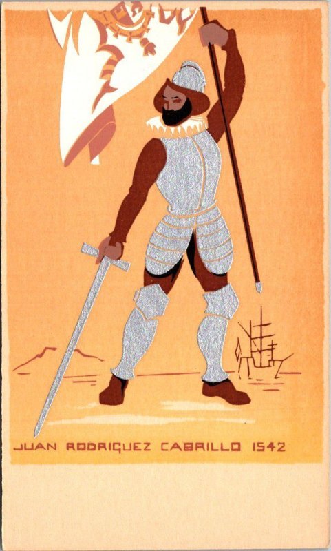California Santa Barbara Juan Rodriguez Cabrillo Hand Made Original Serigraph