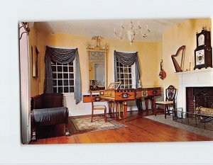 Postcard Music Room, Wright House, Deerfield, Massachusetts