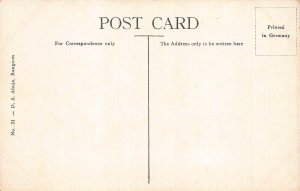 Myanmar Burma Scene of Shwe Dagon Pagoda Rangoon Natives vintage postcard