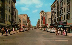 Pennsylvania Harrisburg Market Street Hoffman Teich autos Postcard 22-10538