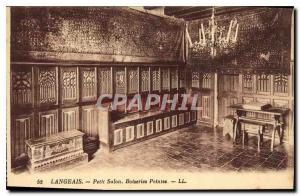 Old Postcard Langeais Parlor Painted Woodwork