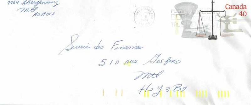 Entier Postal Stationery Postal Justice Canada Balance