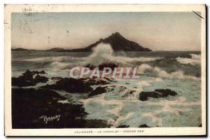 Old Postcard Val Andre The Verdelet in heavy seas