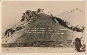 C.1914 Side of Old Crater w/Progress New Crater, Susanville,Ca. Thompson RPPC