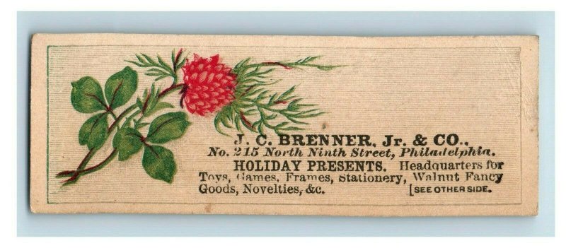 1880s J.C. Brenner Jr. & Co. Toys Holiday Presents Fancy Goods Lot Of 3 P218