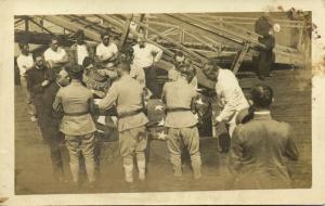 WWI American War Victim, US Flag covered Coffin (1915) RPPC