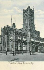 CA, Sacramento, California, Post Office Building, Undivided Back