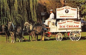 Somerville New Jersey Raritan Valley Farms Ice Cream Horse Carriage PC AA52884