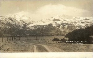 Salida Colorado CO Road & Mts Ouray & Chipeta c1910 Real Photo Postcard