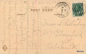 1913 MONTANA Cowboys fording Big Horn River postcard 11268