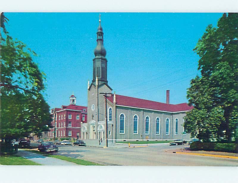 Unused Pre-1980 CHURCH SCENE New Albany Indiana IN hs6590