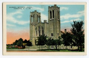 Postcard Dilworth Methodist Church Charlotte North Carolina Standard View Card